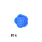 Double-Sided Flower Silicone Beads Multi Color Solid 50pcs 13