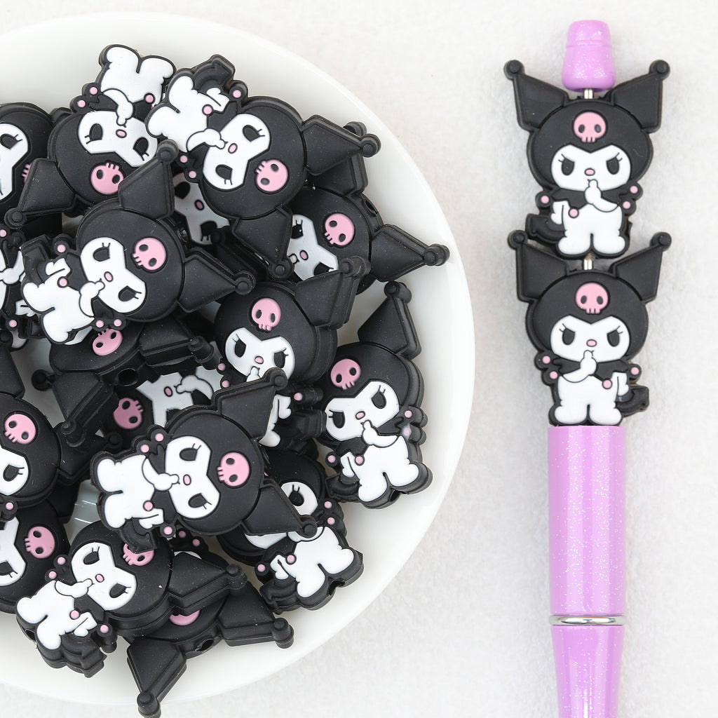 Like Kuromi Character Silicone Focal Beads 20pcs