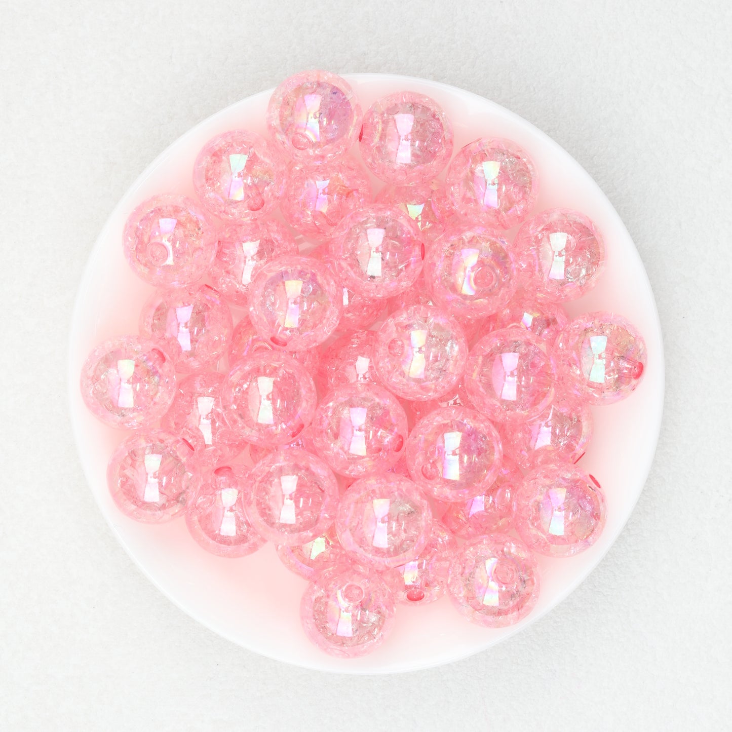 Crackle Acrylic Round Beads 16mm 20mm Assorted Candy Colors 20pcs 6