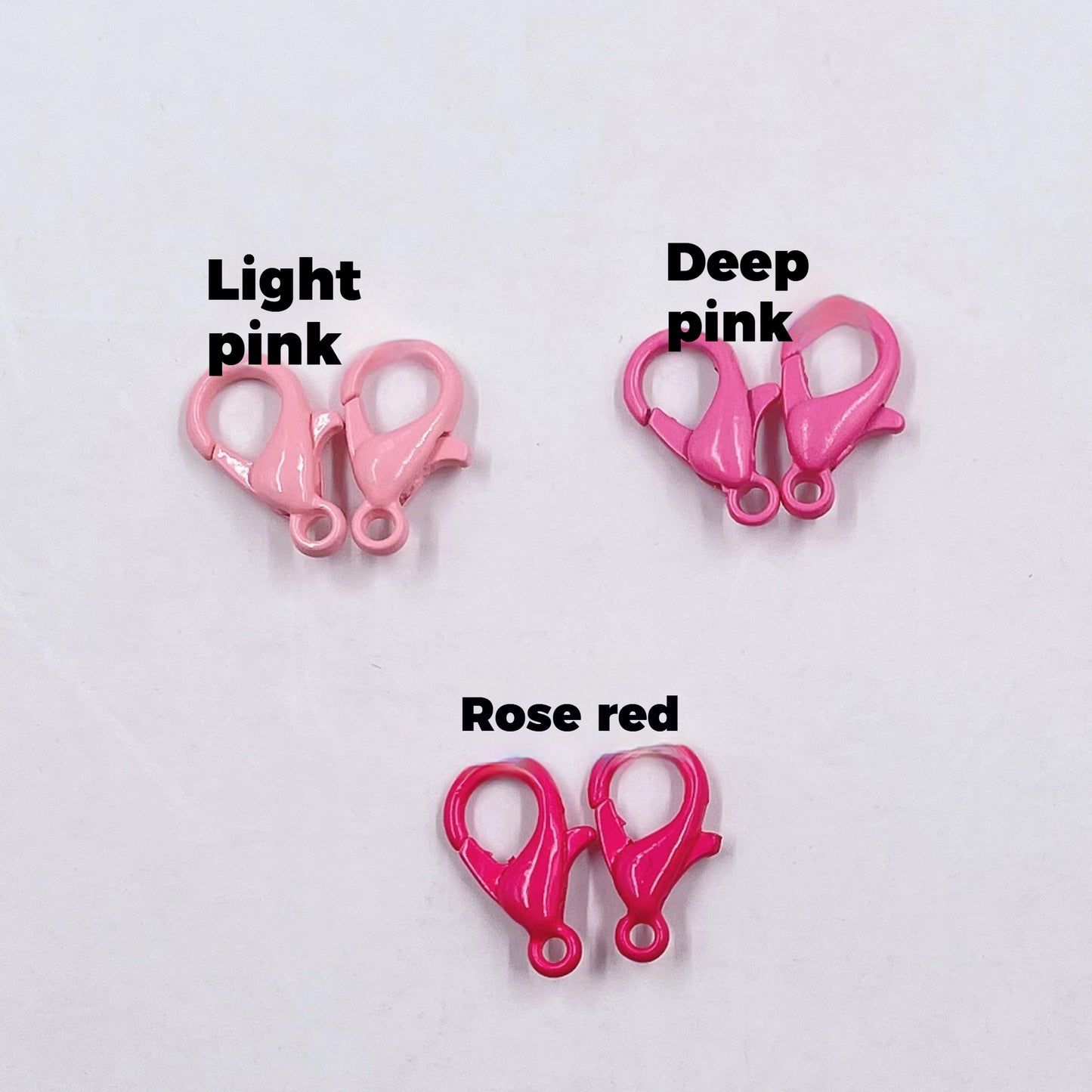 Zinc Alloy Lobster Clasp Keychain Findings 12mm Baking Painted 100pcs 9