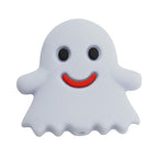Silicone Focal Beads Halloween Ghost Pumpkin Bat Designs 10pcs 36
