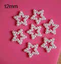 Pearl Hollow Pentagram Acrylic Beads 12mm Imitation Pearl ABS Plastic 100pcs 2