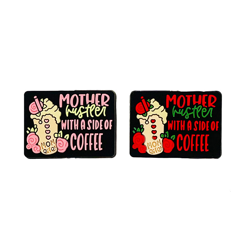 Silicone Focal Beads Mom Coffee Mother Hustler With A Side Of Coffee 20pcs