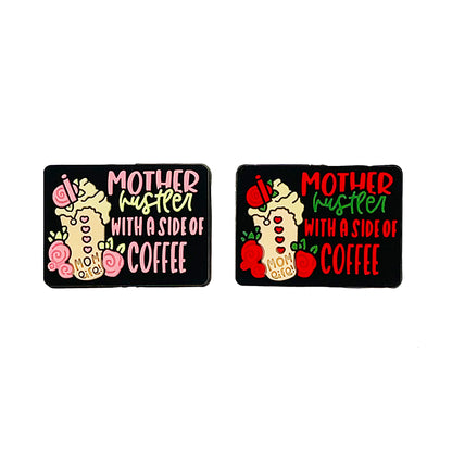 Silicone Focal Beads Mom Coffee Mother Hustler With A Side Of Coffee 20pcs