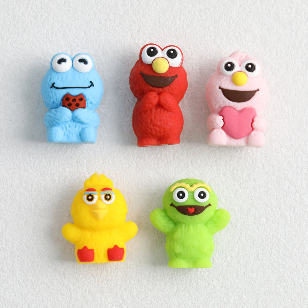 3D Cute Monster Silicone Focal Beads 20 pcs Multicolor 2