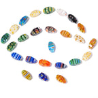 Millefiori Irregular Shaped Glass Beads 17mm Vivid Floral Pattern 10pcs 3