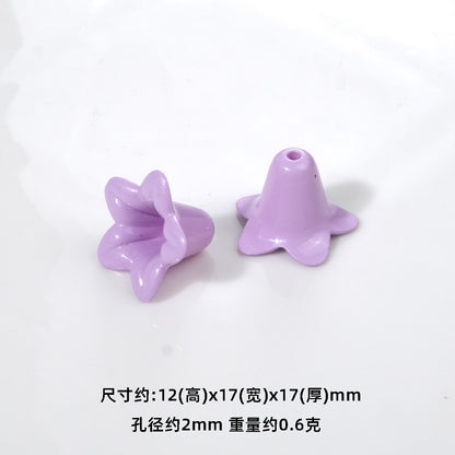 Bellflower Shaped Acrylic Beads 12x17x17mm and 21x28x28mm 50pcs 8