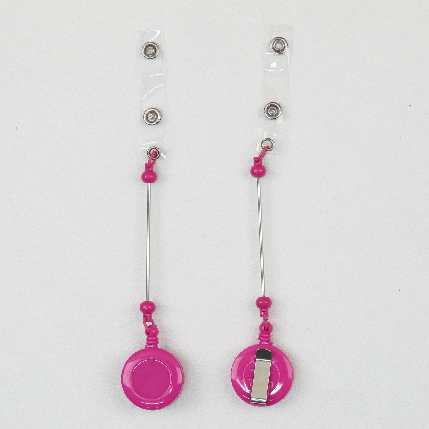 Beadable Badge Reels Retractable ID Keychain Clip