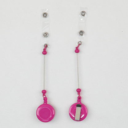 Beadable Badge Reels Retractable ID Keychain Clip