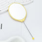 Beadable Plastic Mirror Handheld Oval