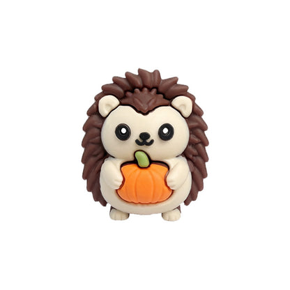 Silicone 3D Hedgehog Pumpkin Focal Beads 20 pcs 6