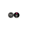 Silicone Focal Beads Good Moms Black Pink Flower Cheeky Text 20pcs