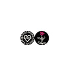 Silicone Focal Beads Good Moms Black Pink Flower Cheeky Text 20pcs