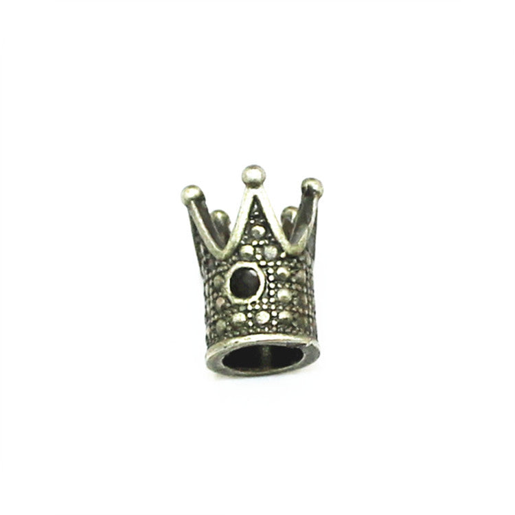 Crown Metal Beads 12mm Vintage Large Hole Alloy 50pcs 6