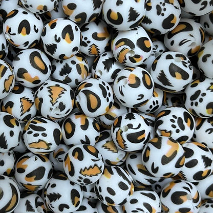 34 Christmas Printed Silicone beads