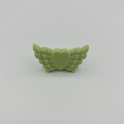 Wing Silicone Beads Mixed Colors 20pcs 18