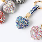 Diamond Encrusted Crystal Heart Keychain Alloy Multiple Colors 2