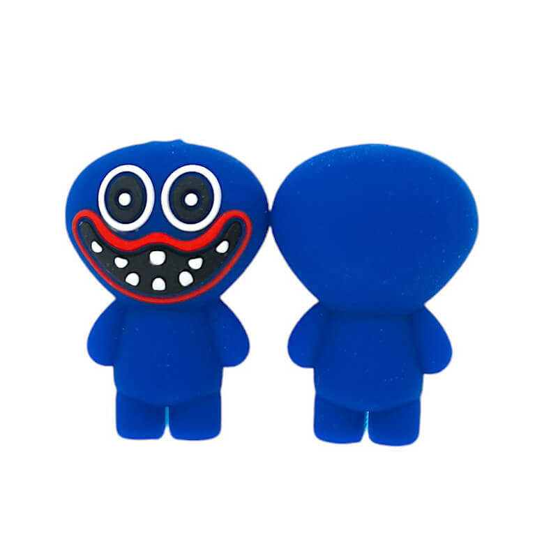 Silicone 3D Focal Beads Stand Smile Toothpop Front Facing