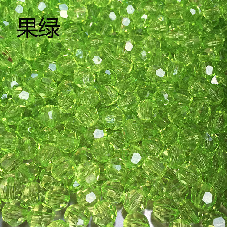 Transparent Faceted Acrylic Beads 10mm Crystal Texture 990pcs 4