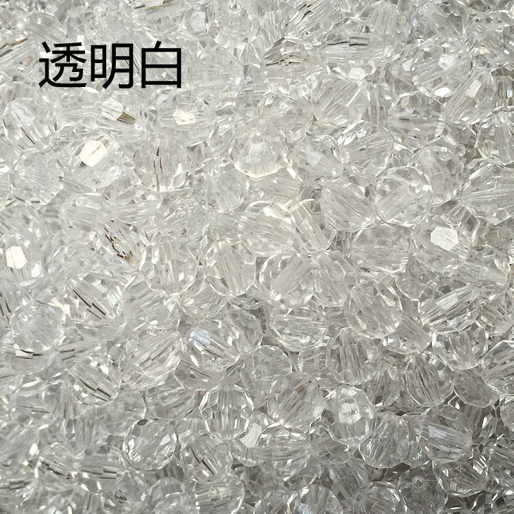 Transparent Faceted Acrylic Beads 10mm Crystal Texture 990pcs 6
