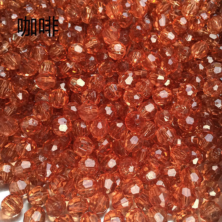 Transparent Faceted Acrylic Beads 10mm Crystal Texture 990pcs 7