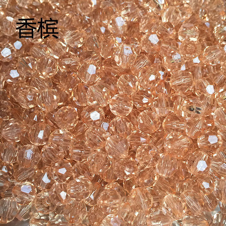 Transparent Faceted Acrylic Beads 10mm Crystal Texture 990pcs 16