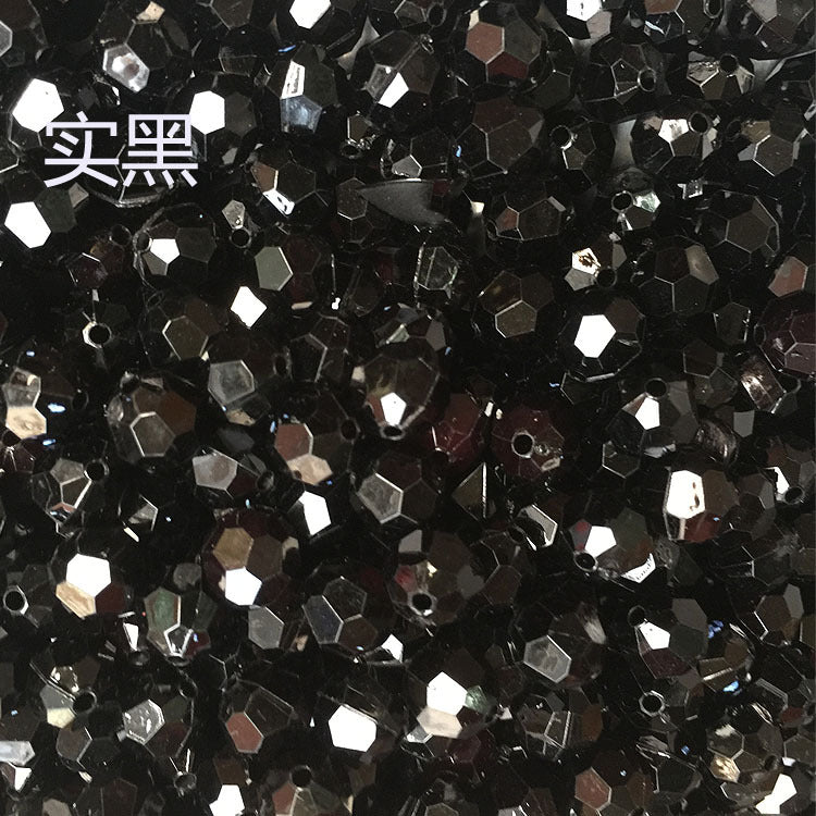 Transparent Faceted Acrylic Beads 10mm Crystal Texture 990pcs 17