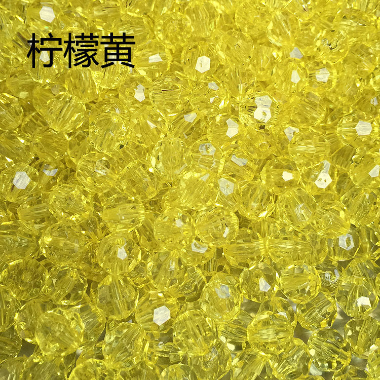 Transparent Faceted Acrylic Beads 10mm Crystal Texture 990pcs 2