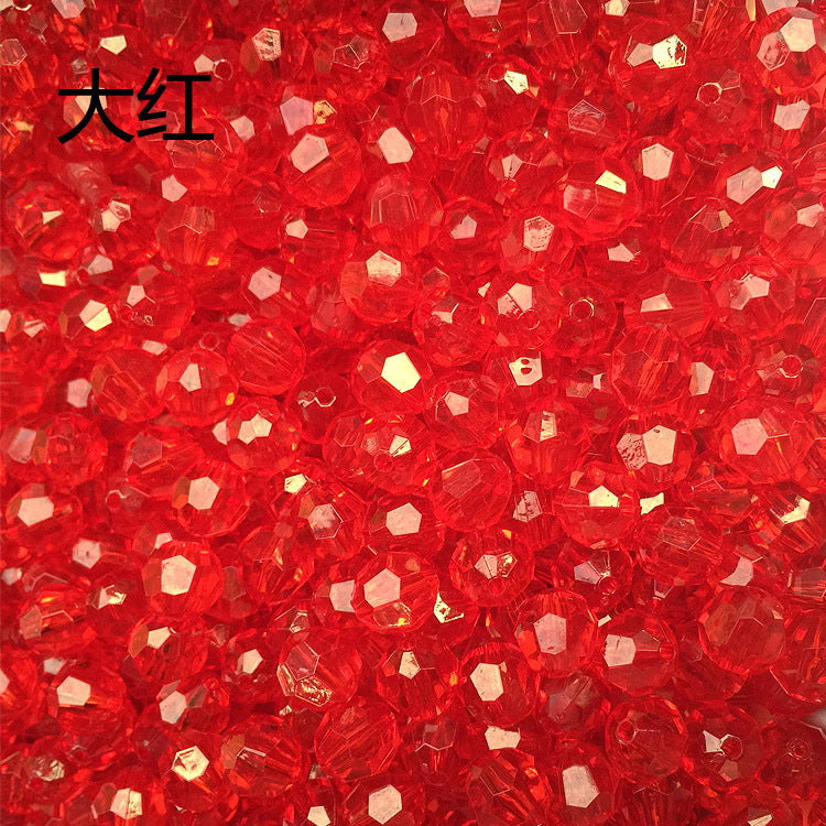 Transparent Faceted Acrylic Beads 10mm Crystal Texture 990pcs 13