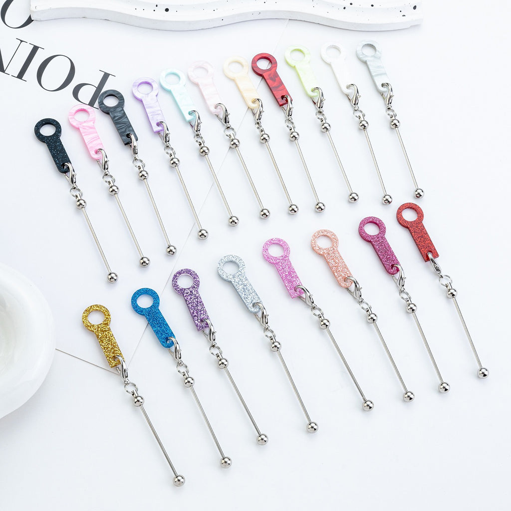 Beadable Cup Charms Glitter Marble Texture