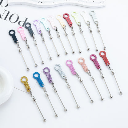 Beadable Cup Charms Glitter Marble Texture