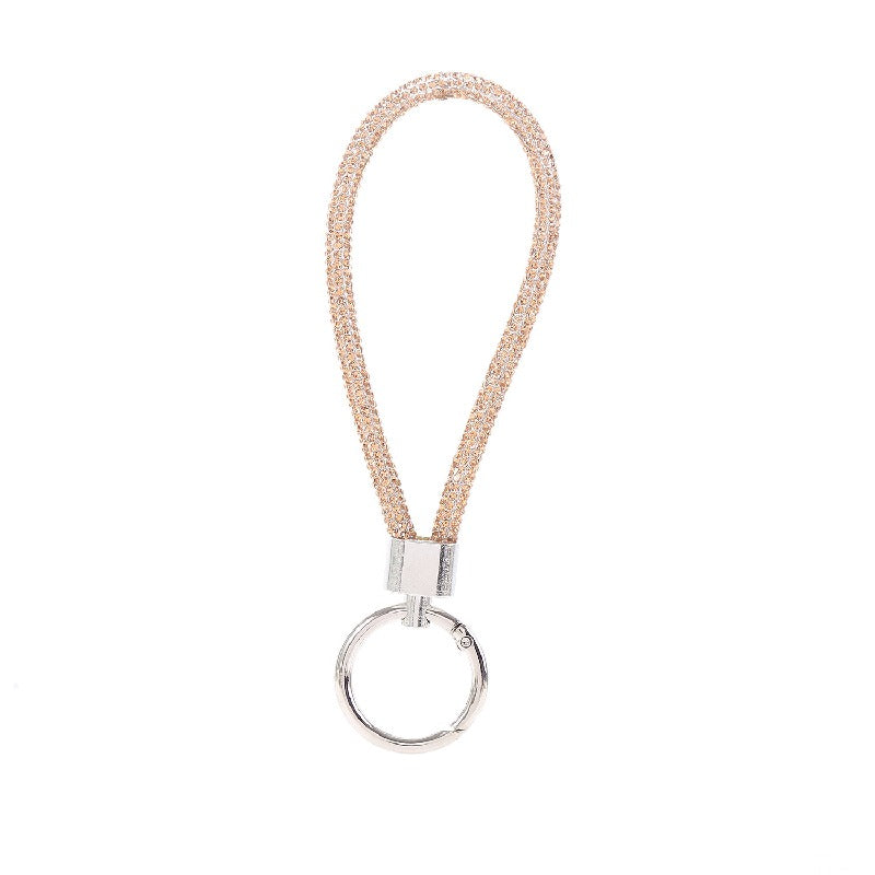 Diamond Wristlet Keychain Metal Flexible Loop Multiple Colors 9