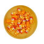 Silicone 3D Focal Beads Orange Puppy Standing Pose 2