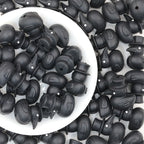 3D Black Crow Hat Silicone Focal Beads 20pcs