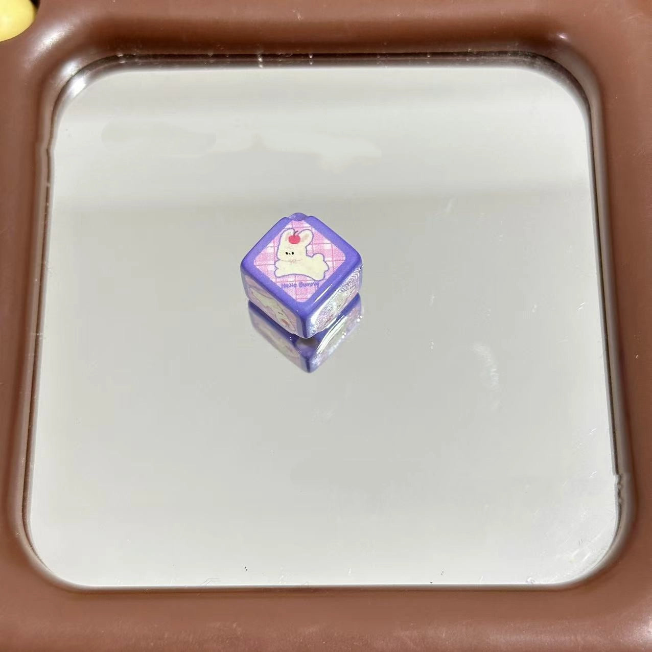 Cartoon Animal Pattern Acrylic Square Beads 14mm Diagonal Hole 10pcs 2