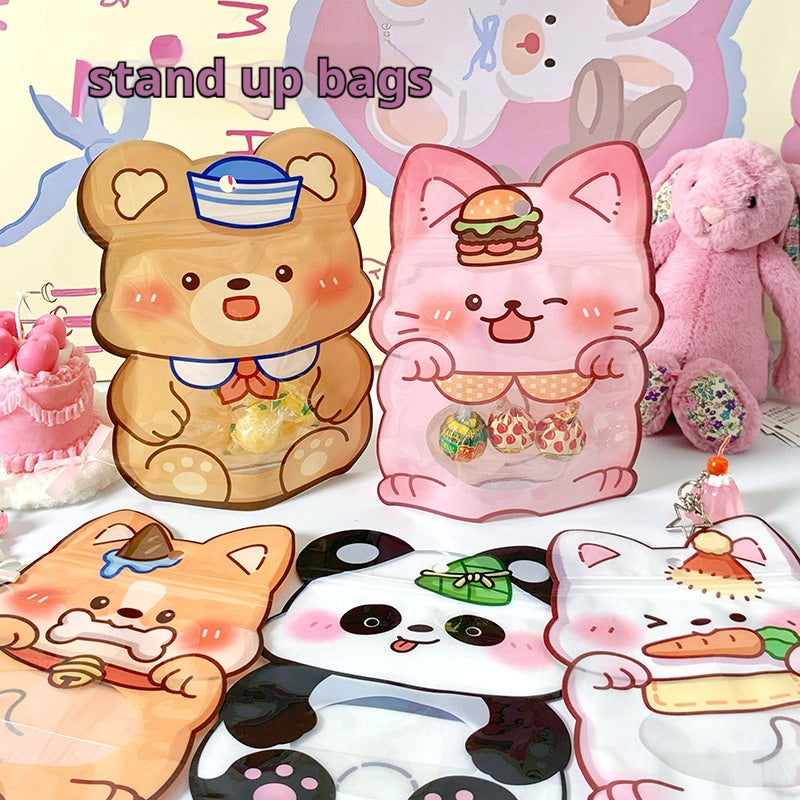 Animal Shaped Zip Lock Bags Plastic 19.4x14.4cm Top Seal 10pcs 2