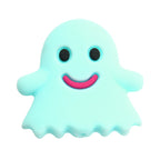 Silicone Focal Beads Halloween Ghost Pumpkin Bat Designs 10pcs 7