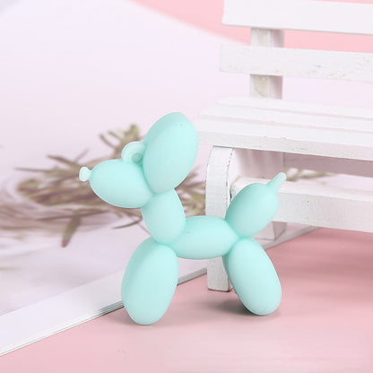 PVC Bubble Dog Keychain Cute Pastel Colors Playful Design 4