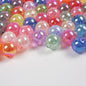Plating Round Acrylic Beads 16mm AB Colored Crackle 100pcs