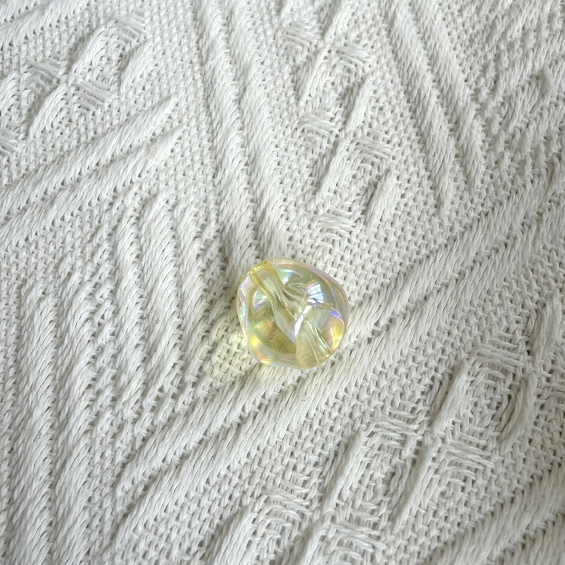 Transparent Iridescent Fig Shaped Acrylic Beads 15mm 50pcs 11