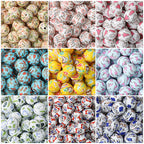 15mm Printed Silicone Beads with Nurse Ambulance and Floral Designs 50pcs