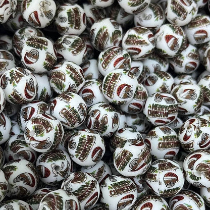 35 Christmas Printed Silicone beads