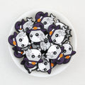 Shark Witch Hat Silicone Focal Beads Wholesale, Halloween Pumpkin Design