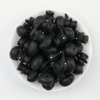 3D Black Crow Hat Silicone Focal Beads 20pcs