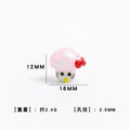 Cartoon Mushroom Shaped Glass Beads 12x16mm 5pcs 6