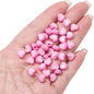 Makaron Heart Acrylic Beads 8x7mm Two Tone Translucent 60pcs 7