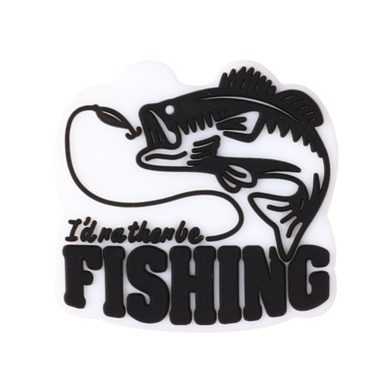 Silicone Focal Beads Fishing Theme Bold Fish and Hook Designs 20pcs 13