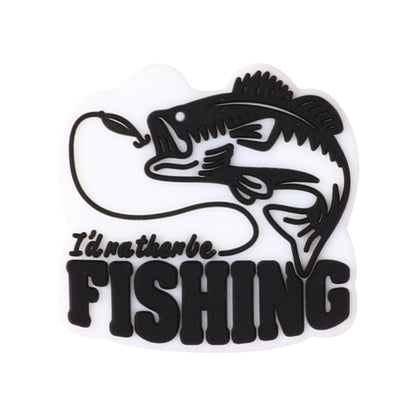 Silicone Focal Beads Fishing Theme Bold Fish and Hook Designs 20pcs 13