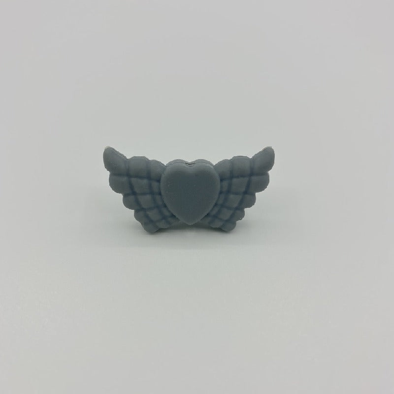 Wing Silicone Beads Mixed Colors 20pcs 12