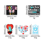 Silicone Focal Beads Doctor Medical Icons Bow Doctor 20pcs 9